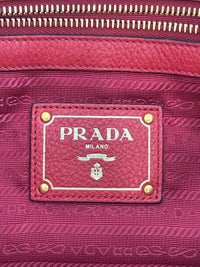 Vitello Phenix Medium Shopping Tote in Red