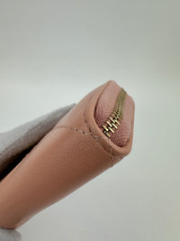 19 Zip Around Long Wallet Quilted Lambskin in Light Pink GHW