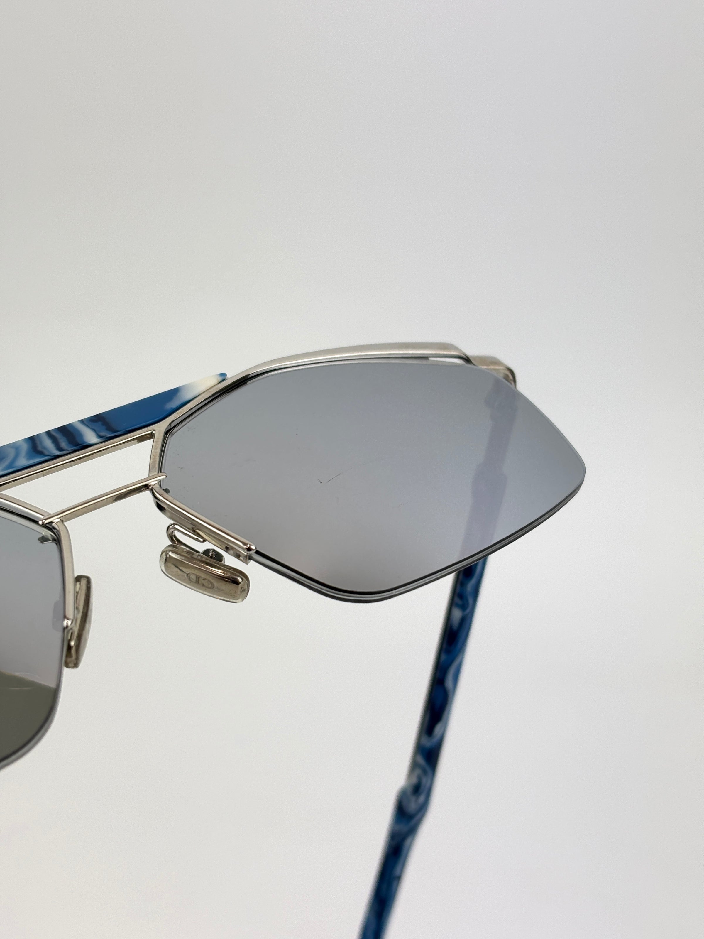 Blue New Dior Homme Psychedelic Sunglasses - Glampot