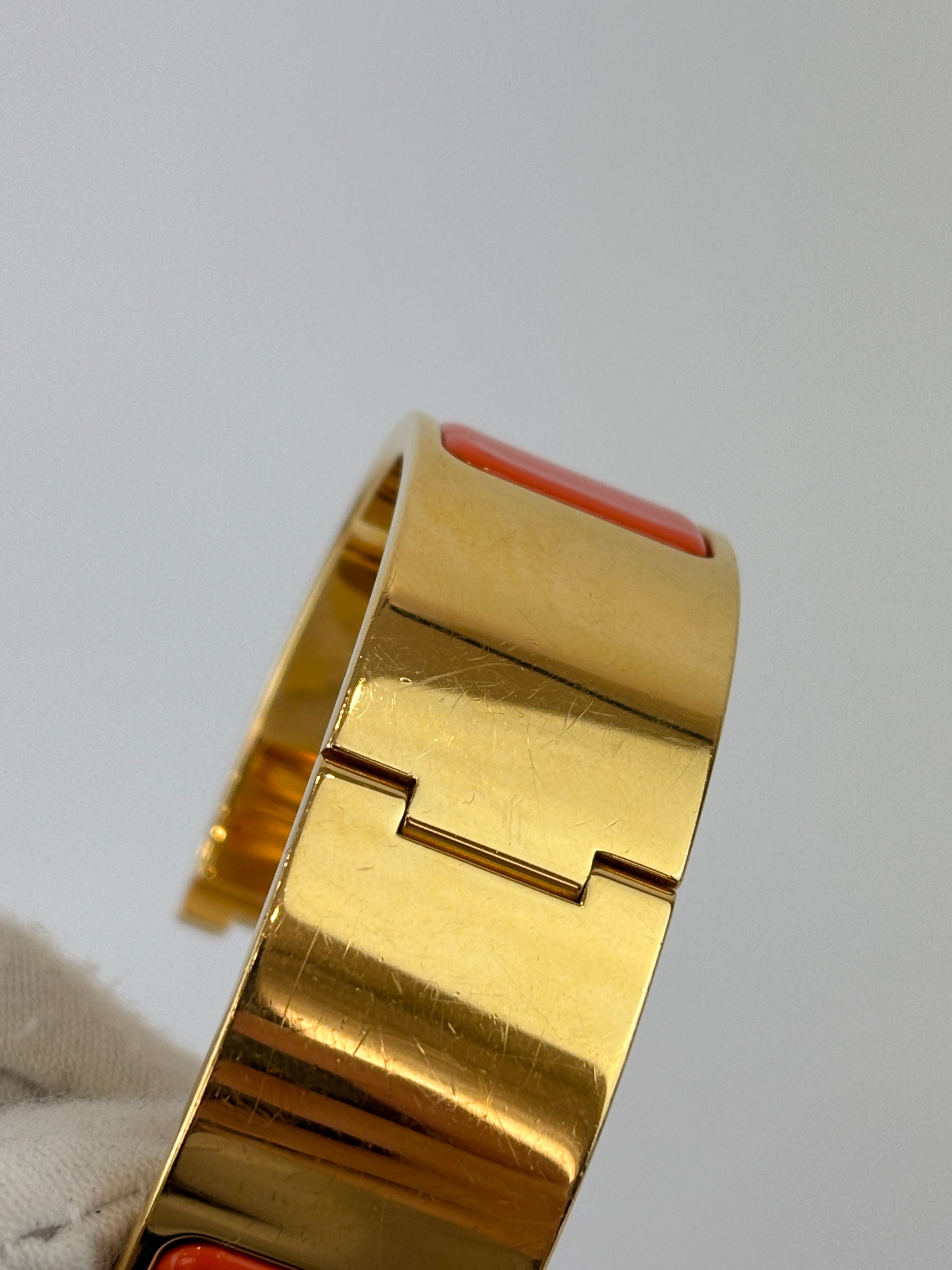 Clic Clac H Bracelet Orange Enamel GHW PM