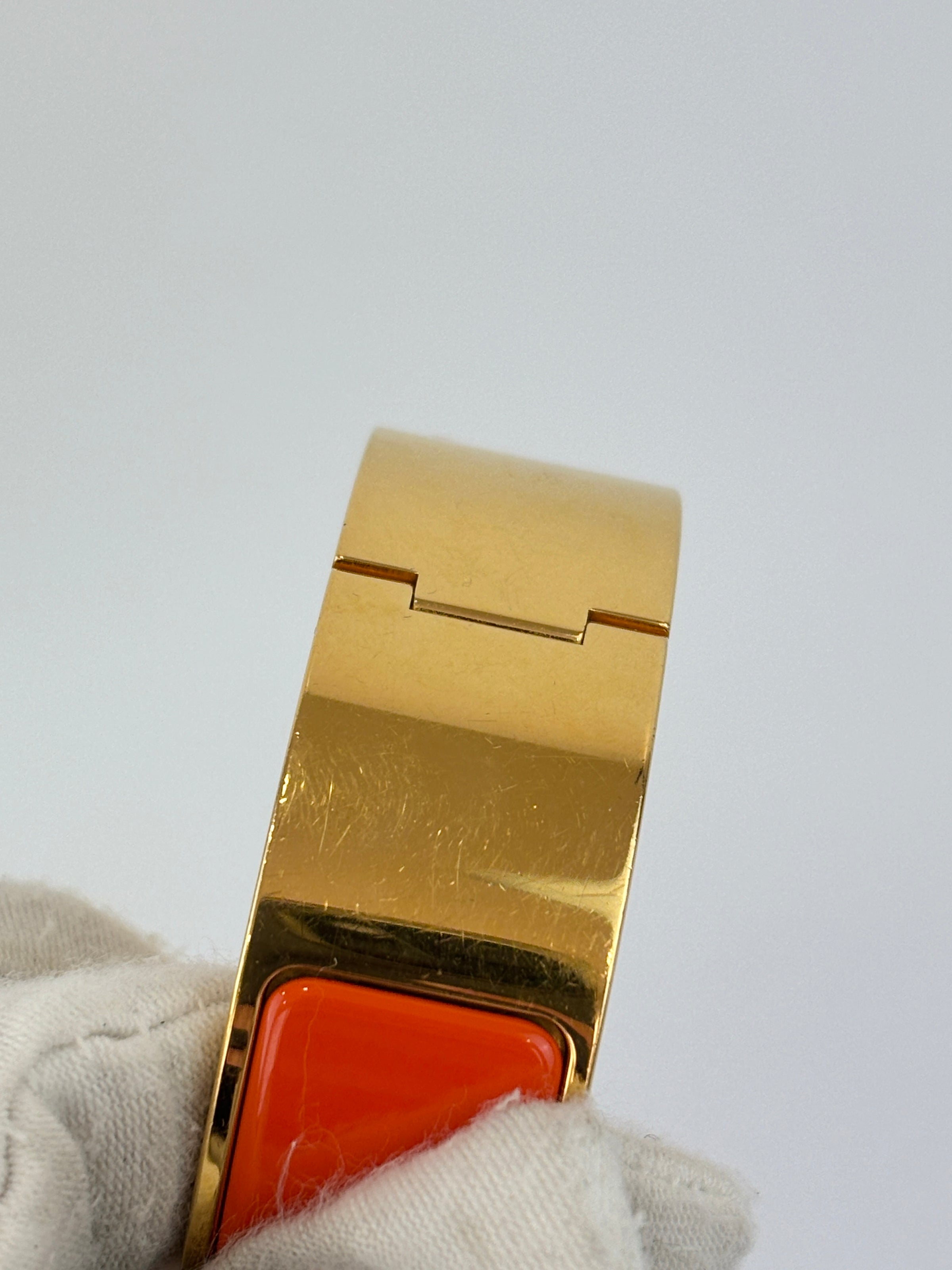 Clic Clac H Bracelet Orange Enamel GHW PM