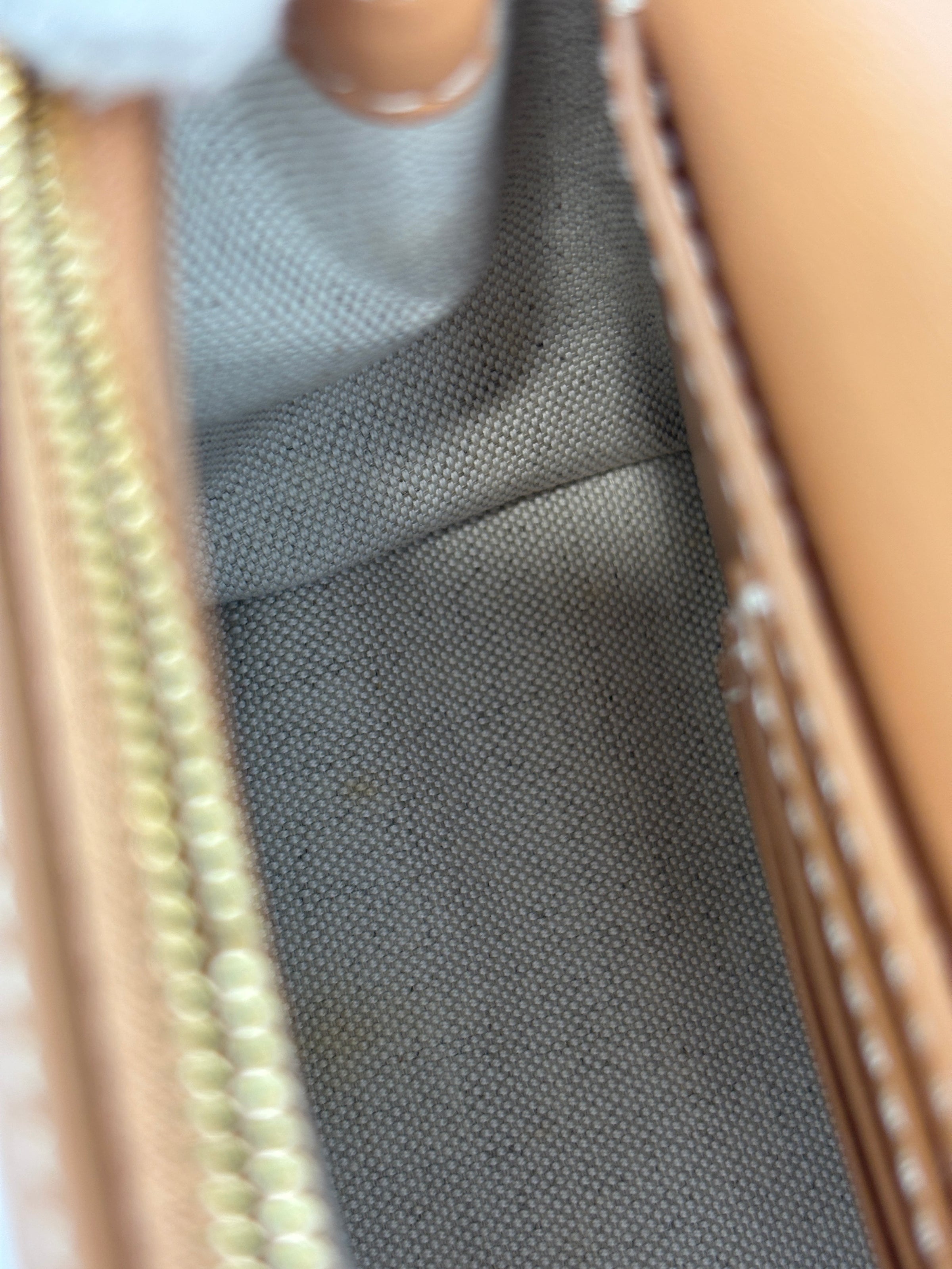 Hackberry Horseferry Debossed Leather Crossbody Bag in Warm Sand