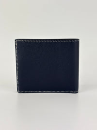 H Sellier Compact Wallet Bleu Nuit Evercolor