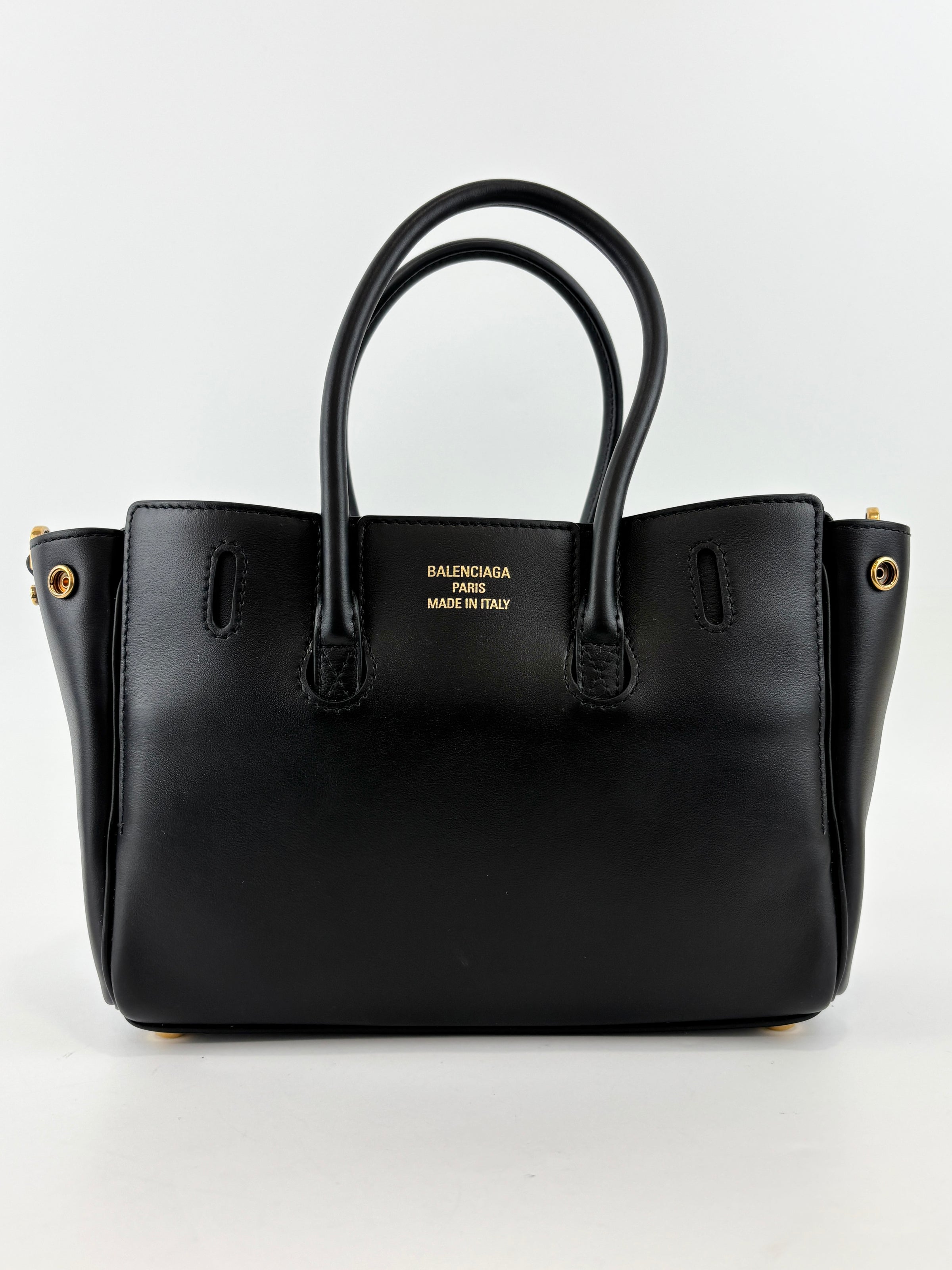 Smooth Calfskin Mini Bel Air Carry All Bag Black