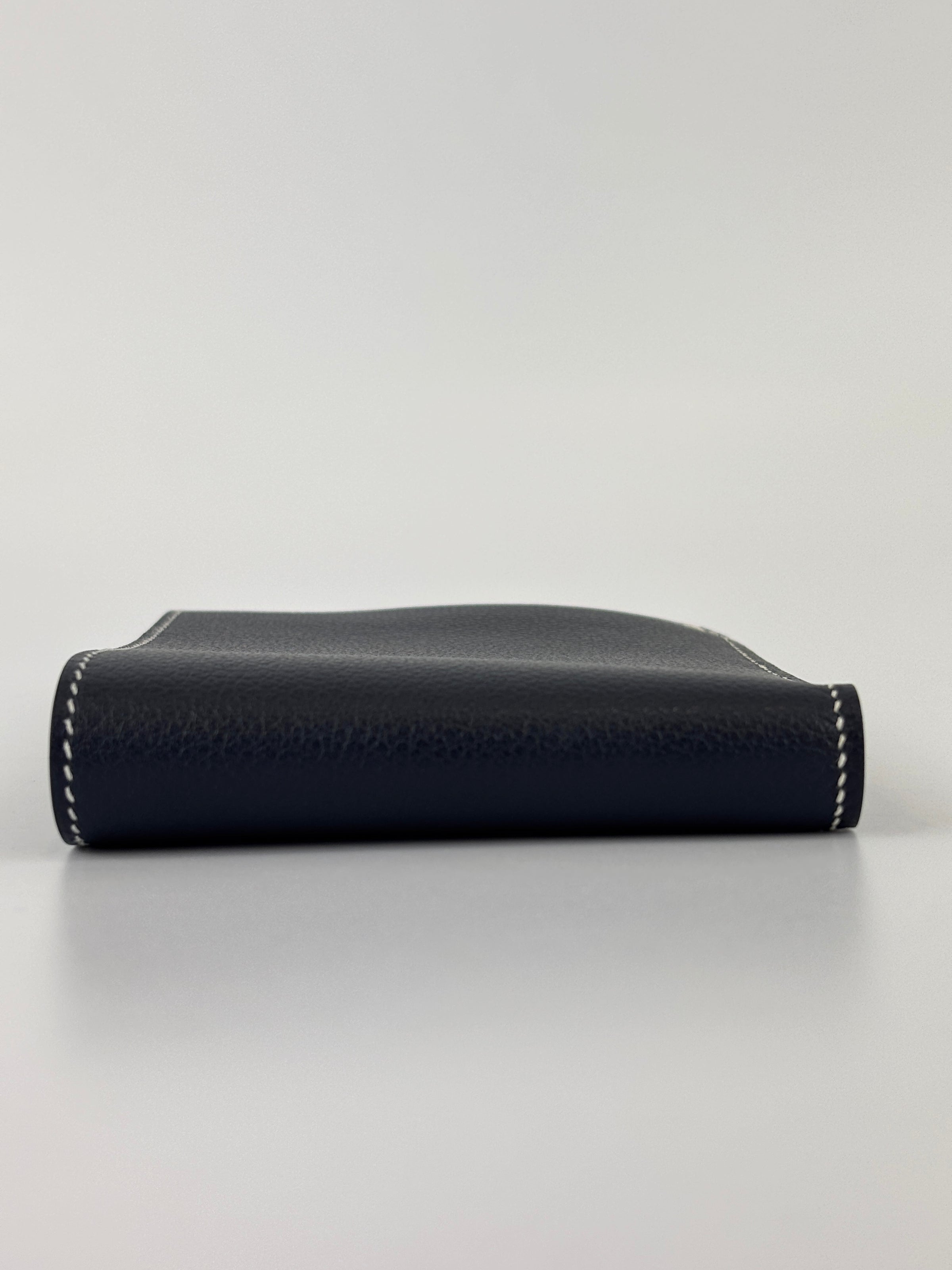 H Sellier Compact Wallet Bleu Nuit Evercolor