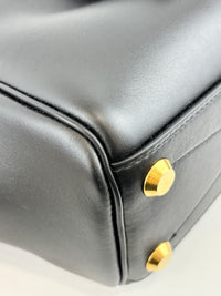 Smooth Calfskin Mini Bel Air Carry All Bag Black