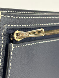 H Sellier Compact Wallet Bleu Nuit Evercolor
