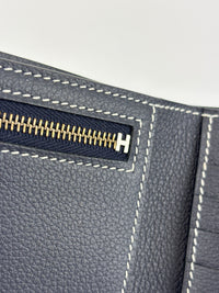 H Sellier Compact Wallet Bleu Nuit Evercolor