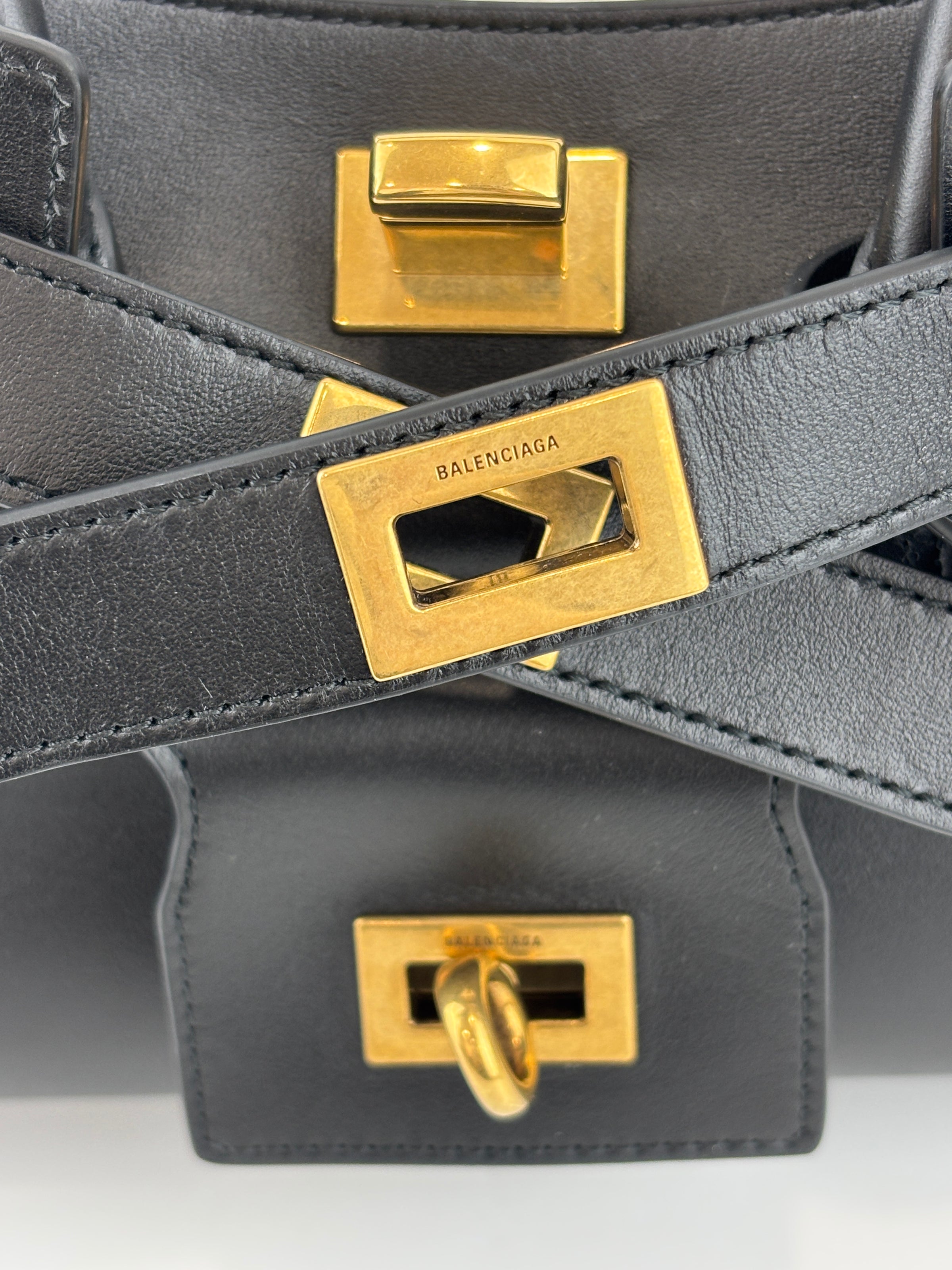 Smooth Calfskin Mini Bel Air Carry All Bag Black