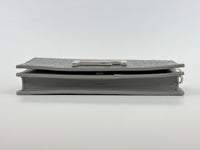 Double T Logo Chain WOC in Grey Croc Embossed