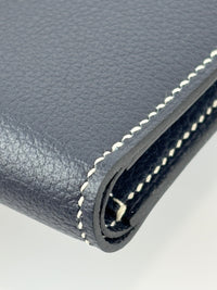 H Sellier Compact Wallet Bleu Nuit Evercolor