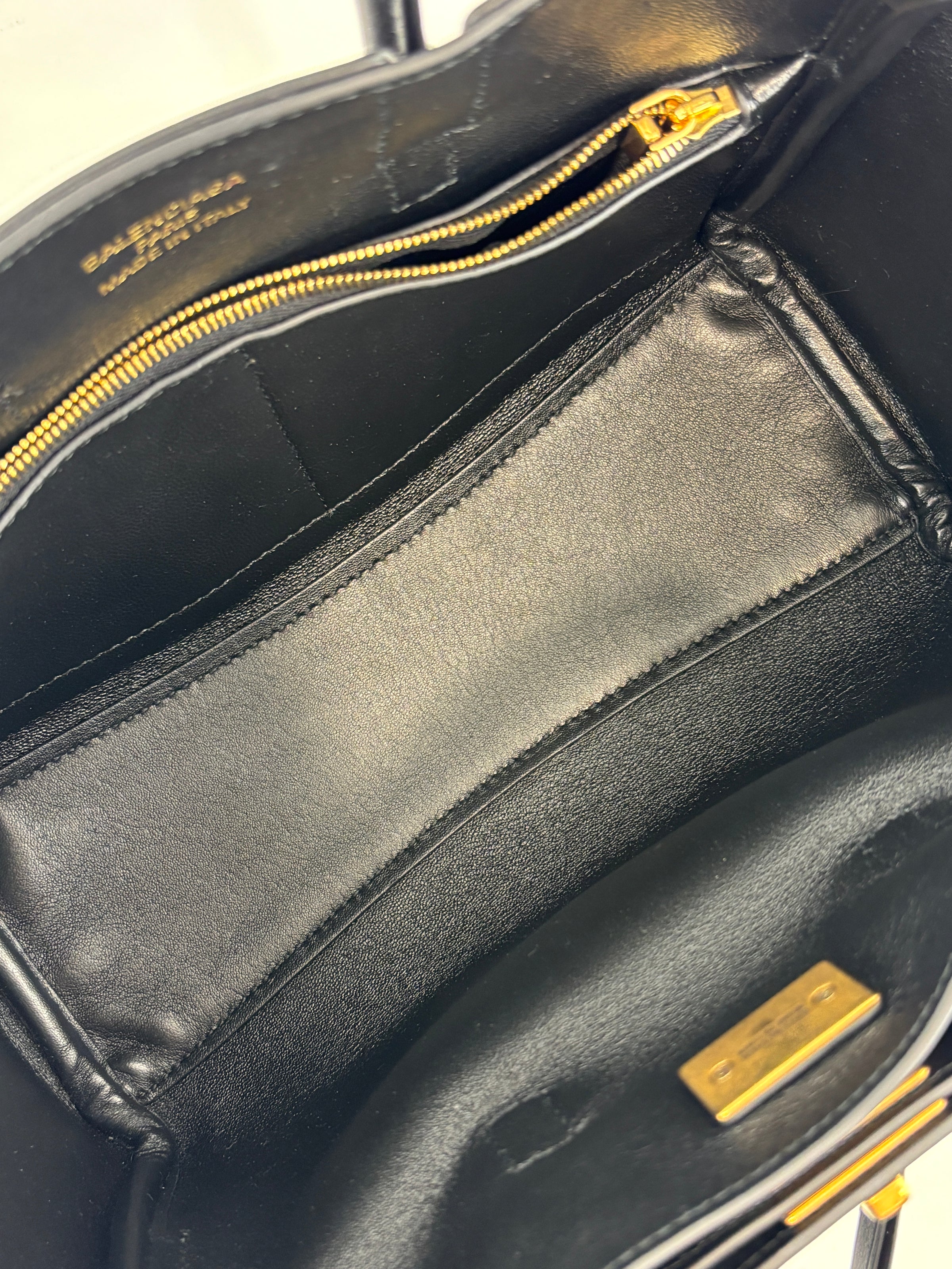 Smooth Calfskin Mini Bel Air Carry All Bag Black