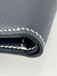 H Sellier Compact Wallet Bleu Nuit Evercolor
