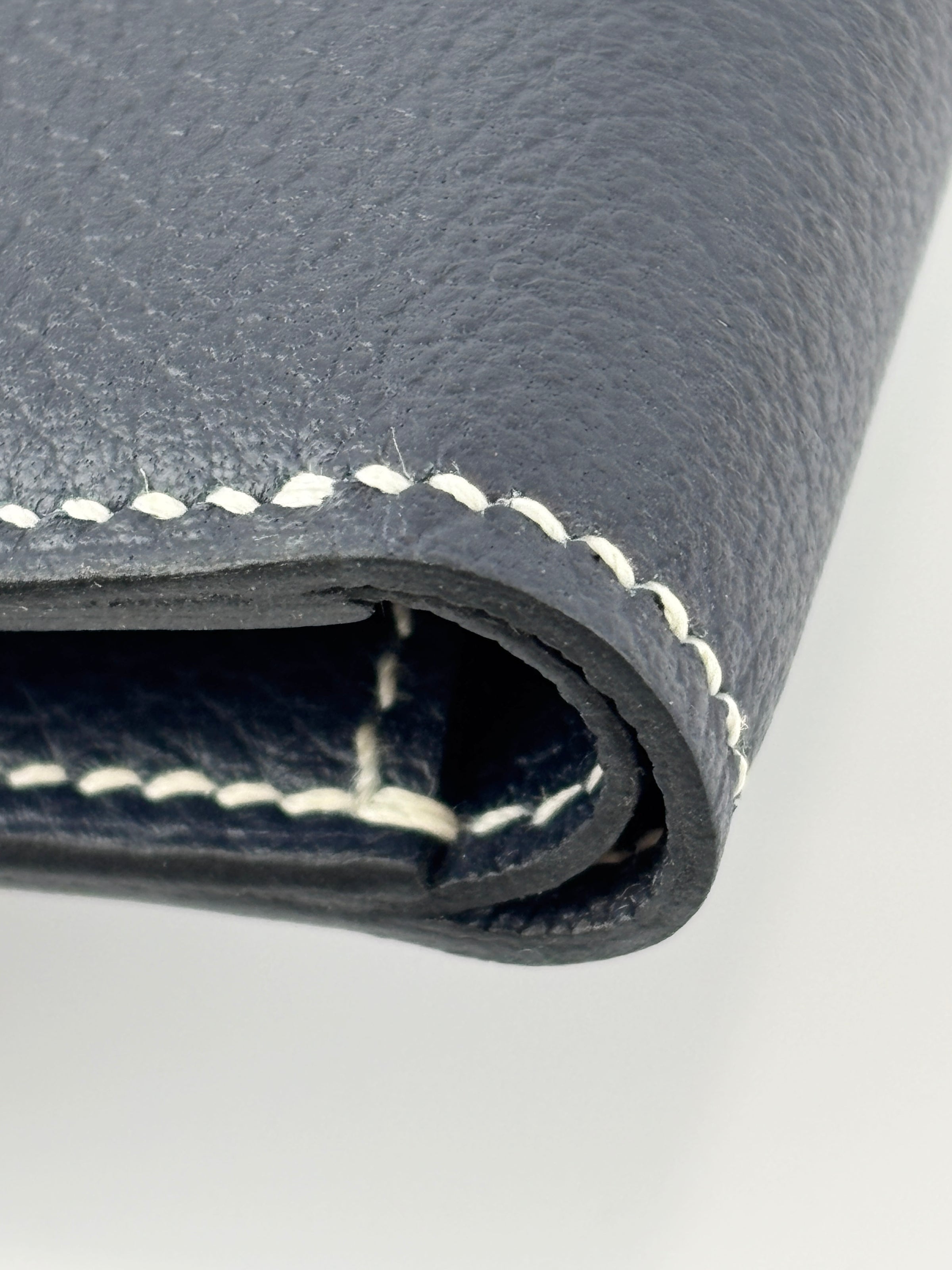 H Sellier Compact Wallet Bleu Nuit Evercolor