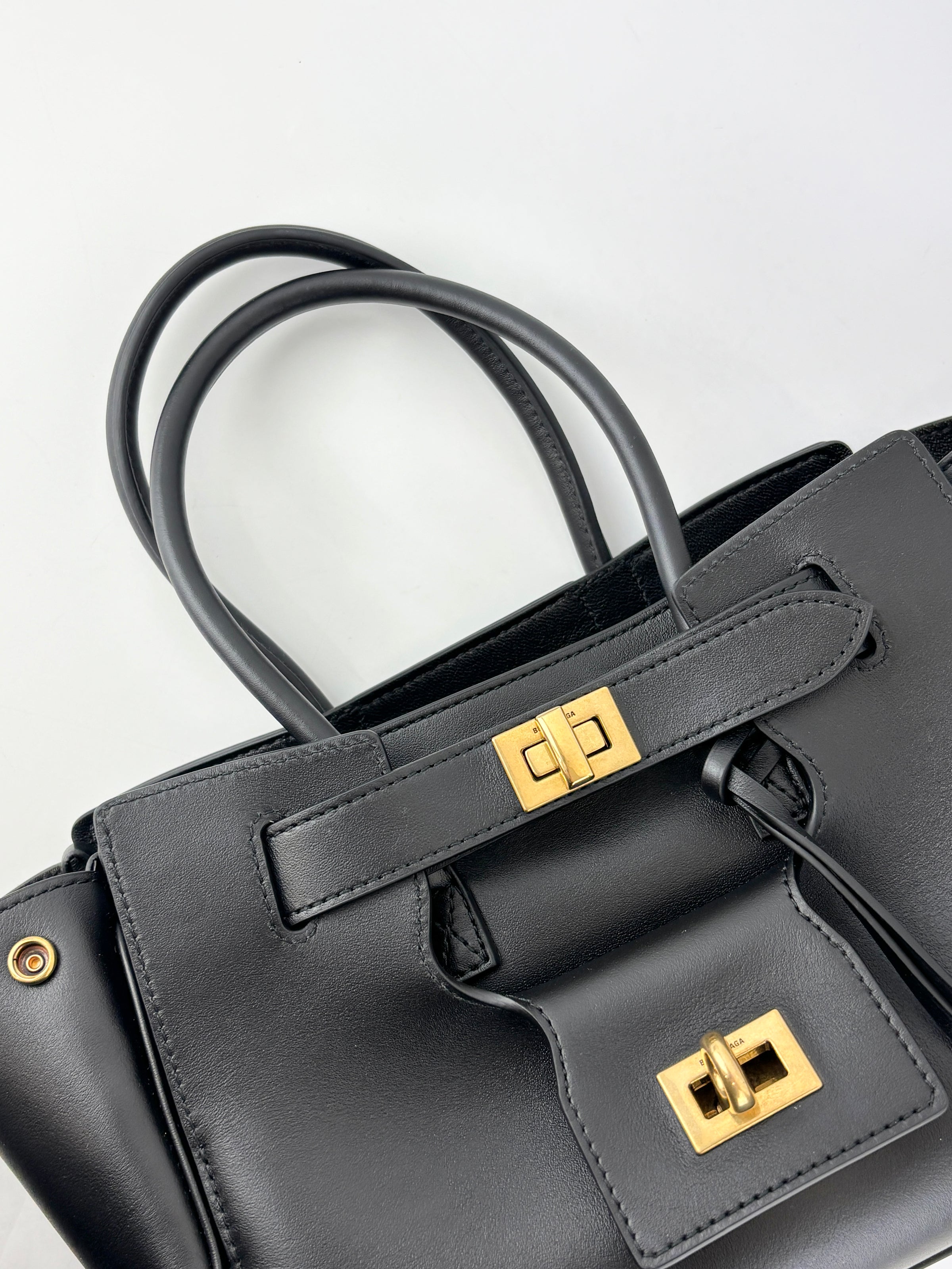 Smooth Calfskin Mini Bel Air Carry All Bag Black