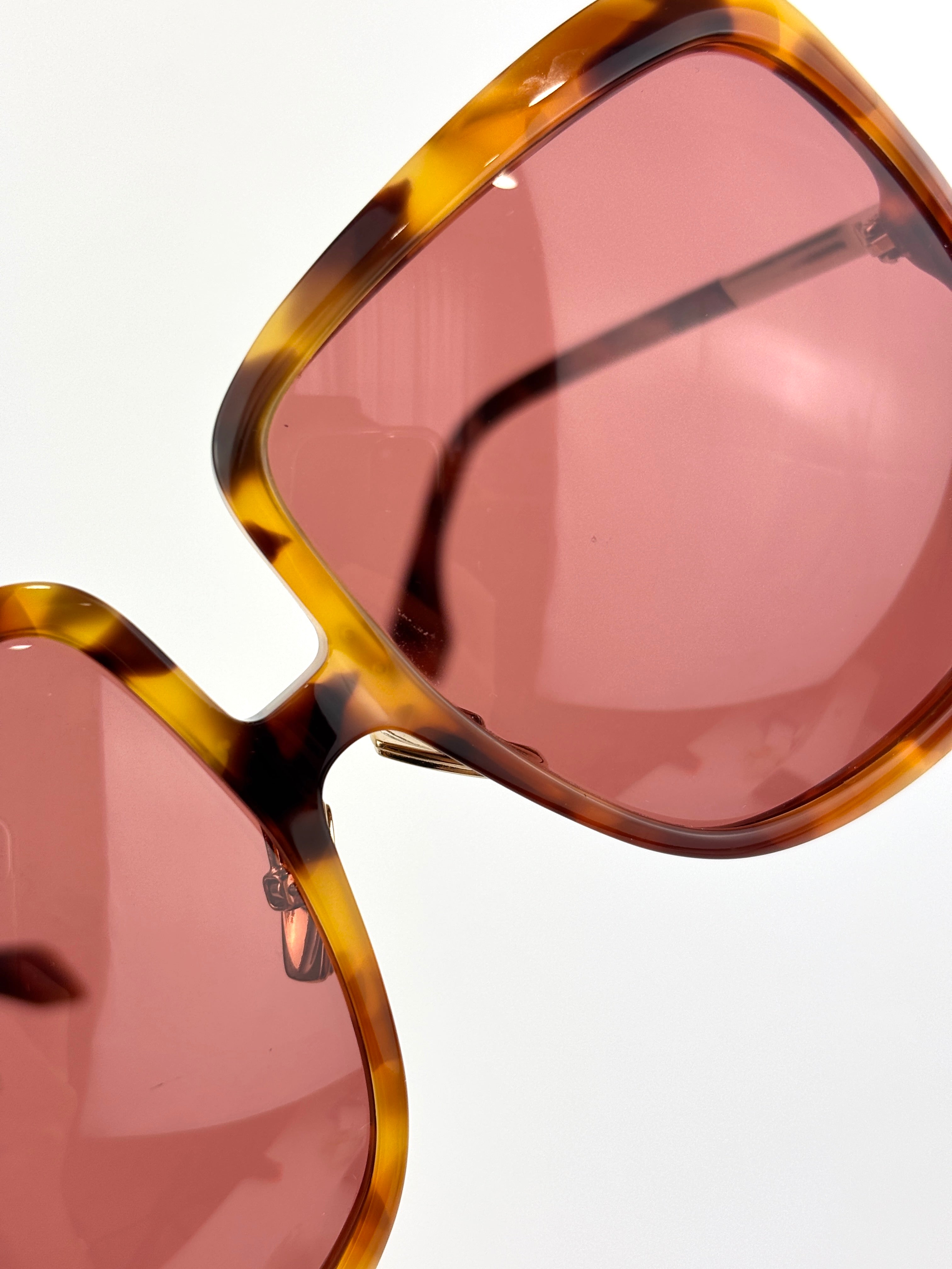 Fendi Havana Tortoise Shell Oversized Sunglasses | Glampot