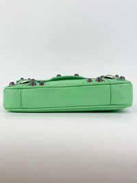 XS Le Cagole Shoulder Bag in Bright Mint Green Arena Lambskin