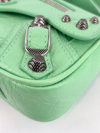 XS Le Cagole Shoulder Bag in Bright Mint Green Arena Lambskin