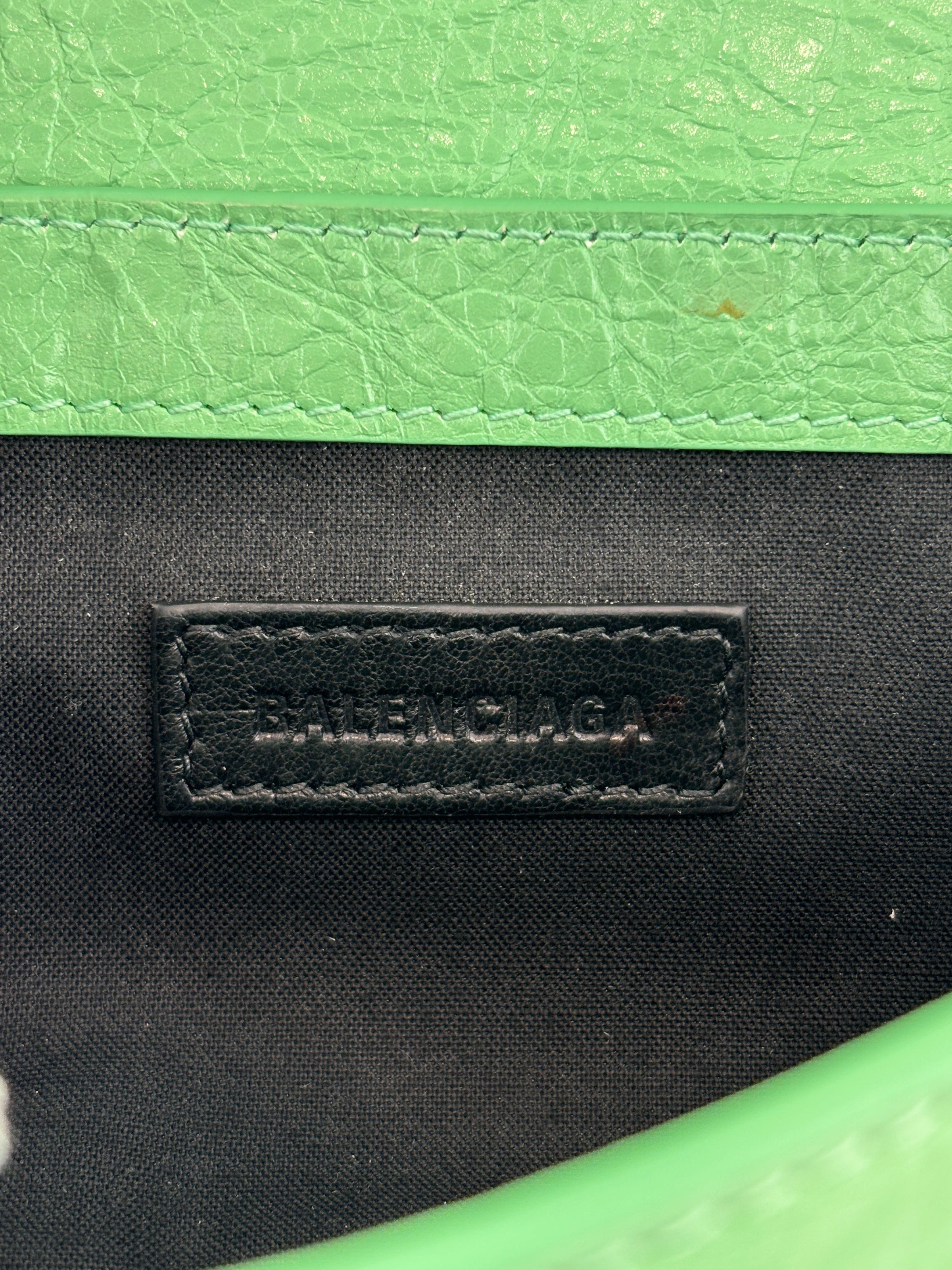 XS Le Cagole Shoulder Bag in Bright Mint Green Arena Lambskin