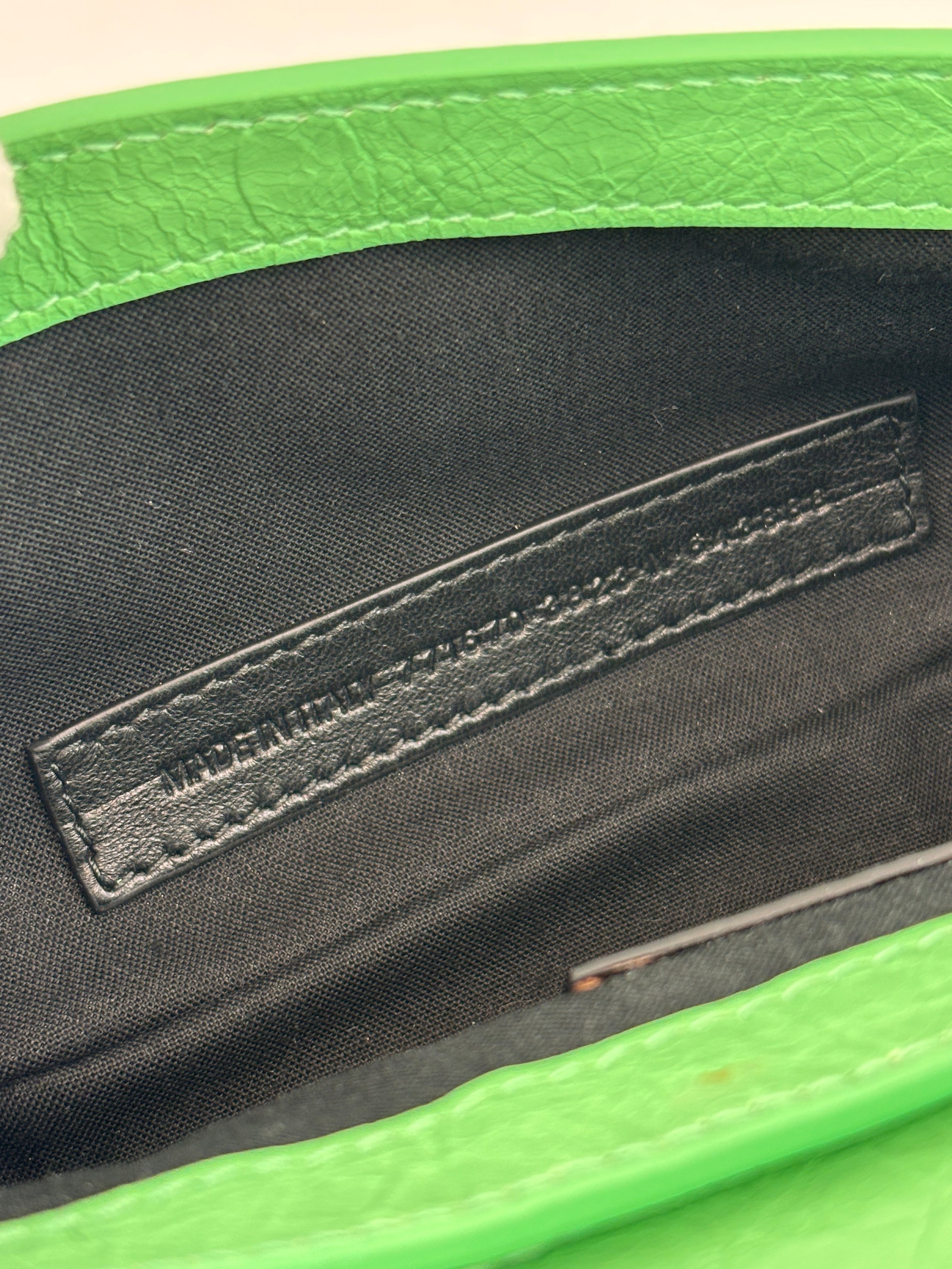 XS Le Cagole Shoulder Bag in Bright Mint Green Arena Lambskin