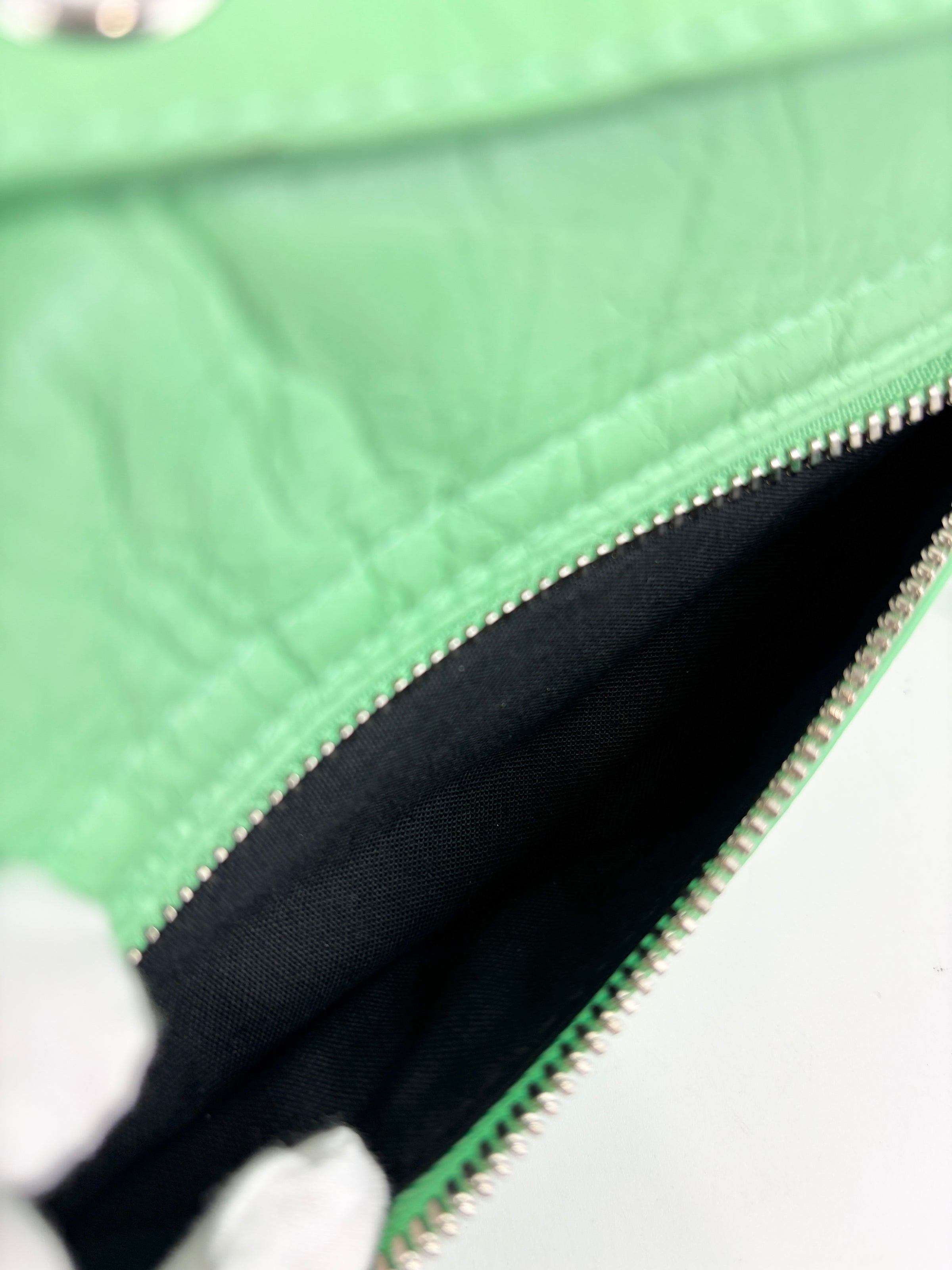 XS Le Cagole Shoulder Bag in Bright Mint Green Arena Lambskin