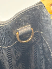 BN2274 Medium Double Zip Tote in Black Saffiano Lux Leather
