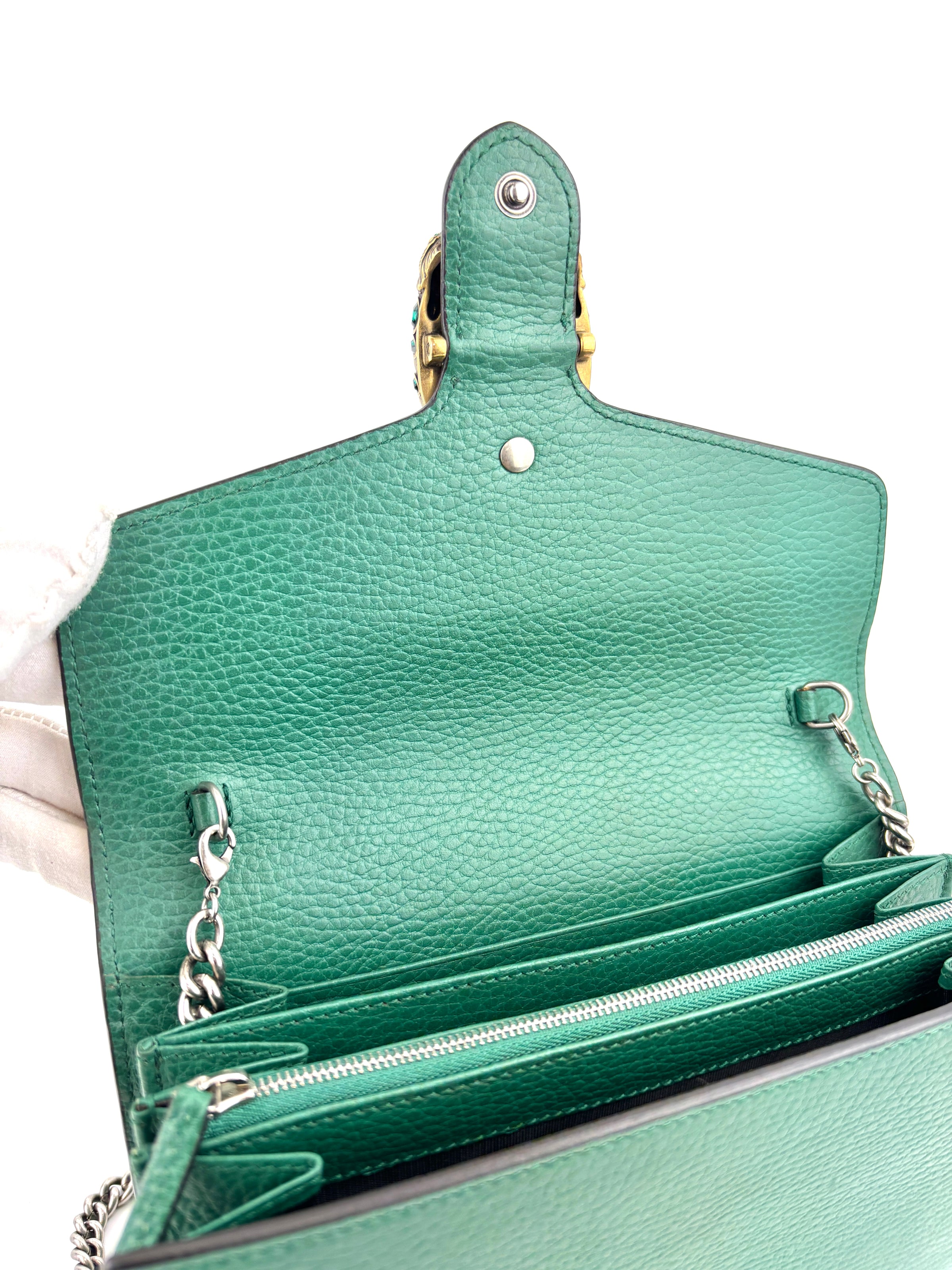 Dionysus Chain Wallet WOC in Green 401231 2149