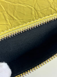 Le Cagole S Leather Shoulder Bag in Citrus/Lemonade Yellow Arena Lambskin