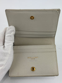 Cassandre Matelassé Flap Grain de Poudre Leather Blanc Vintage Card Case GHW
