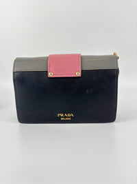 1BD068 Ribbon Bag in City Calf Marmo and Begonia