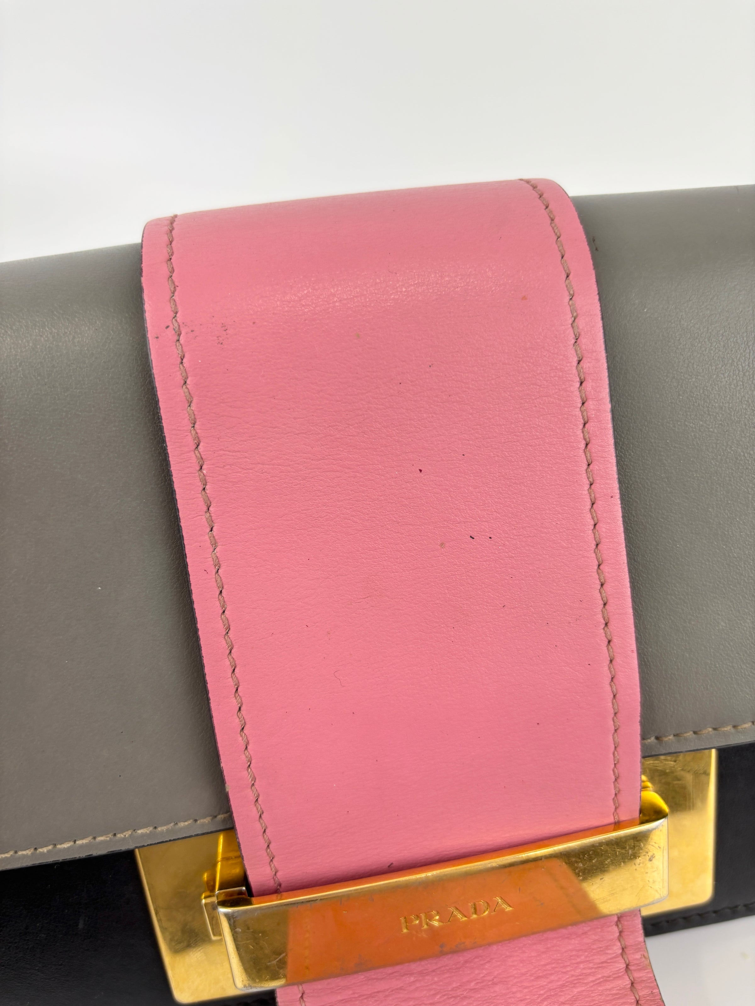 1BD068 Ribbon Bag in City Calf Marmo and Begonia