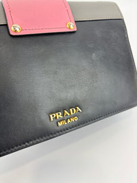 1BD068 Ribbon Bag in City Calf Marmo and Begonia