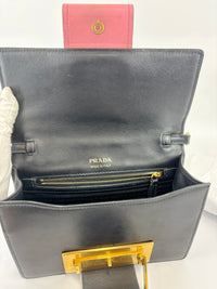 1BD068 Ribbon Bag in City Calf Marmo and Begonia