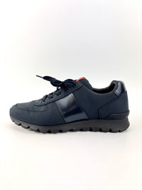 Match Canvas / Leather Lace-Up Trainers in Black Size 8 - Glampot