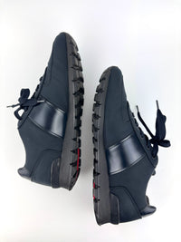 Match Canvas / Leather Lace-Up Trainers in Black Size 8 - Glampot