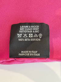 Fuchsia Flora Printed Silk Twill Carré