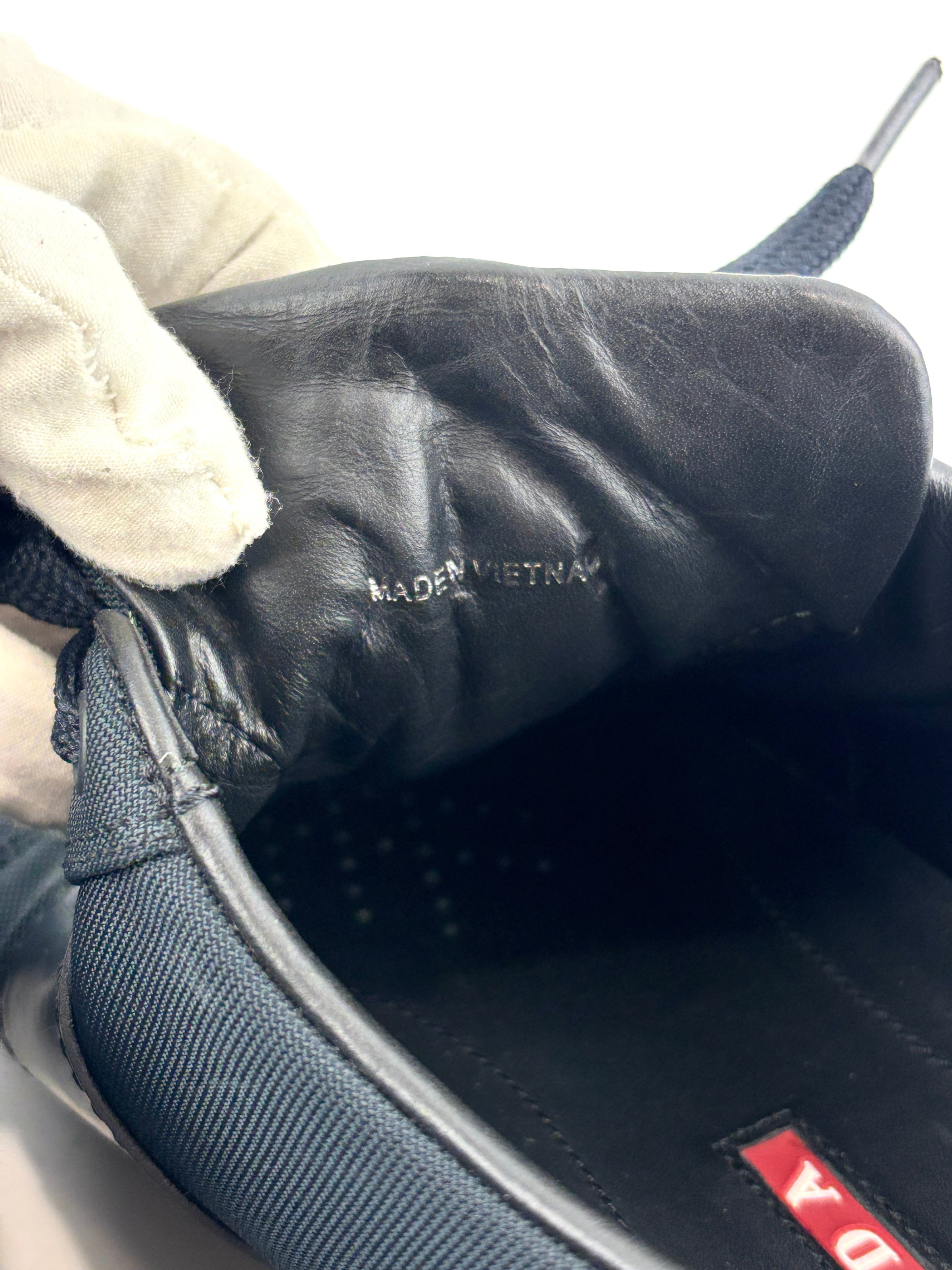 Match Canvas / Leather Lace-Up Trainers in Black Size 8 - Glampot