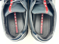 Match Canvas / Leather Lace-Up Trainers in Black Size 8 - Glampot