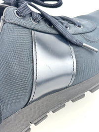 Match Canvas / Leather Lace-Up Trainers in Black Size 8 - Glampot