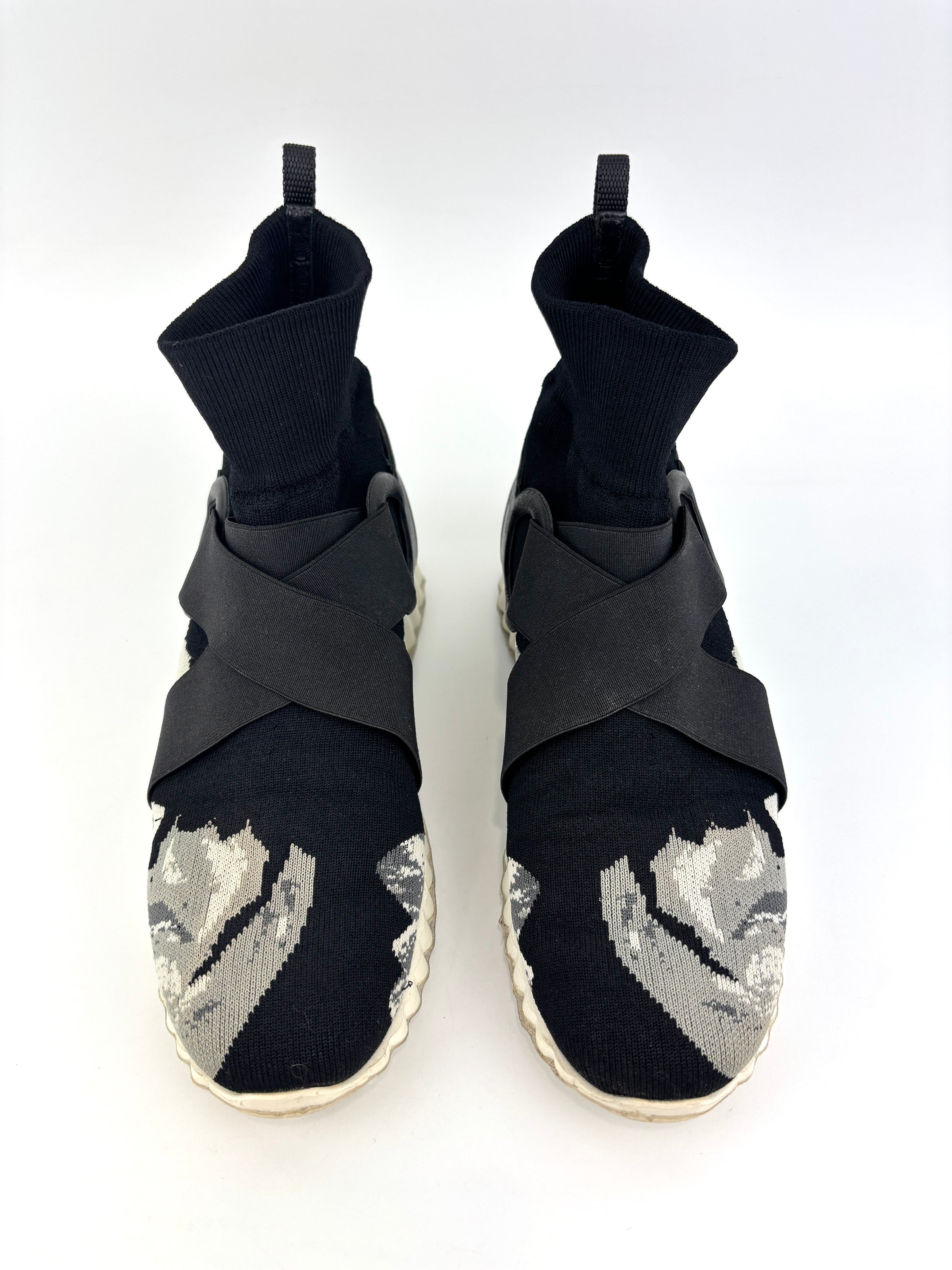 Gancini Stretch Knit Sock Shoes Size 38 - Glampot