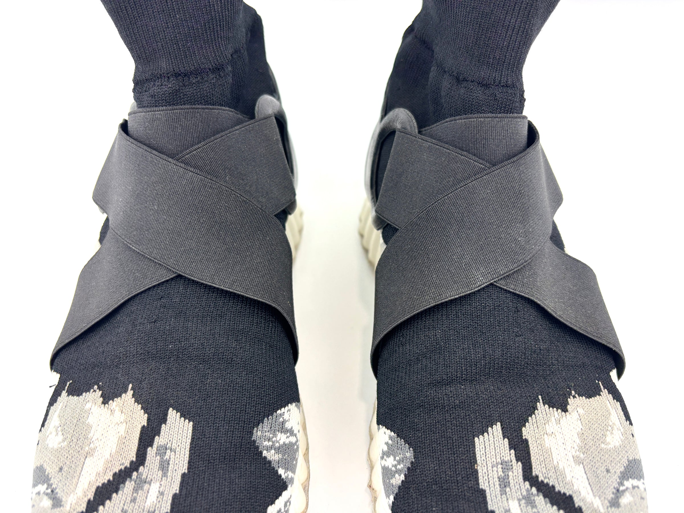 Gancini Stretch Knit Sock Shoes Size 38 - Glampot