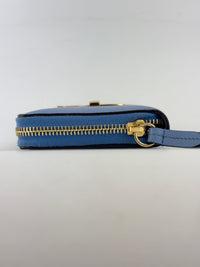 Sylvie Blue Zip Around Long Wallet