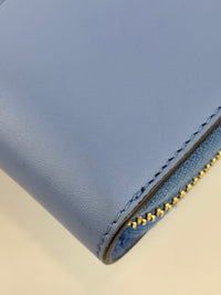Sylvie Blue Zip Around Long Wallet