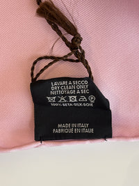 Pastel Pink Flora Printed Silk Twill Carré