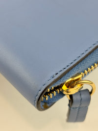 Sylvie Blue Zip Around Long Wallet