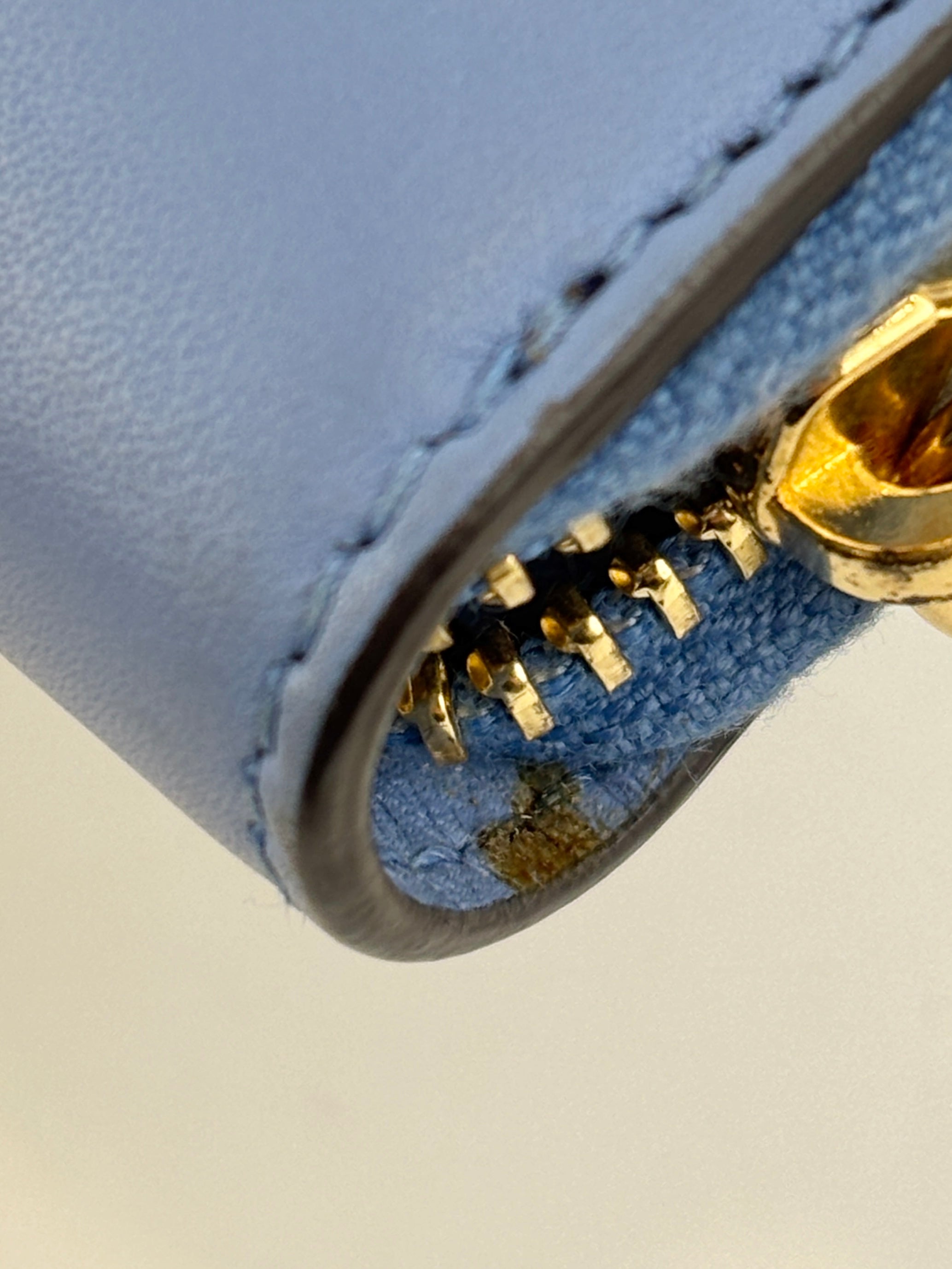 Sylvie Blue Zip Around Long Wallet