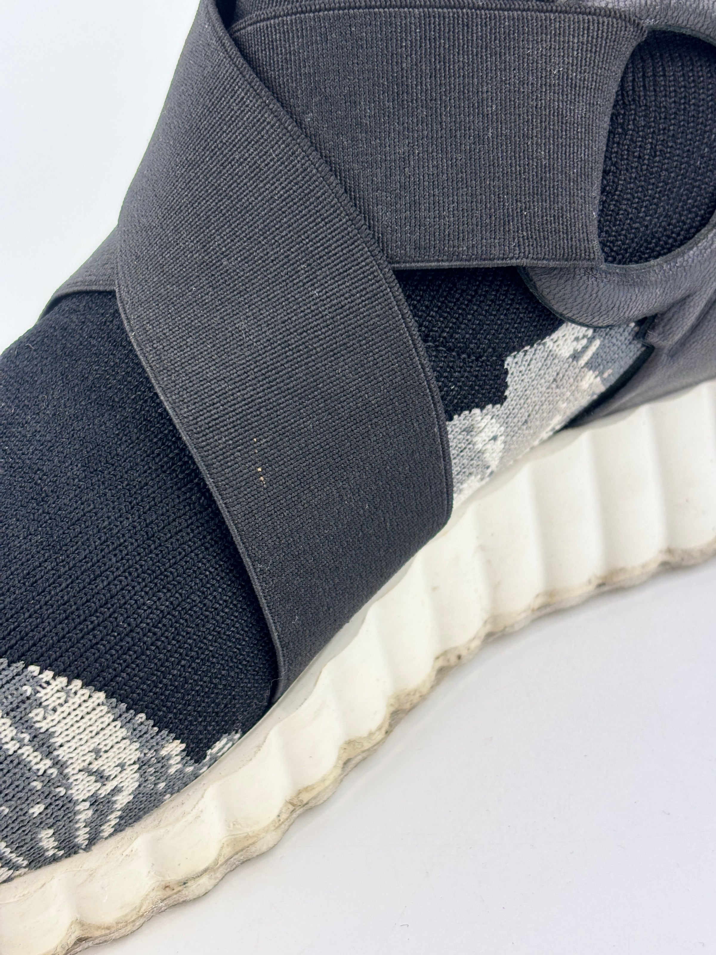 Gancini Stretch Knit Sock Shoes Size 38 - Glampot