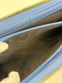 Sylvie Blue Zip Around Long Wallet