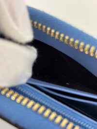 Sylvie Blue Zip Around Long Wallet