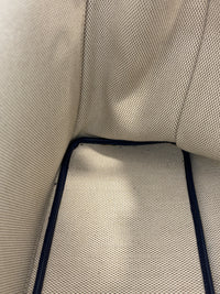 Large Diorissimo Navy Blue / Natural Canvas and Leather Shopper Tote